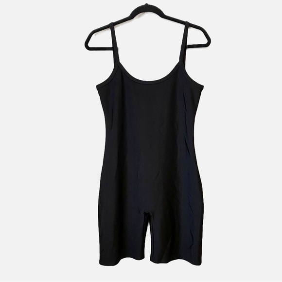 Good American Compression Shine Biker Catsuit Black Size Large - Picture 5 of 11